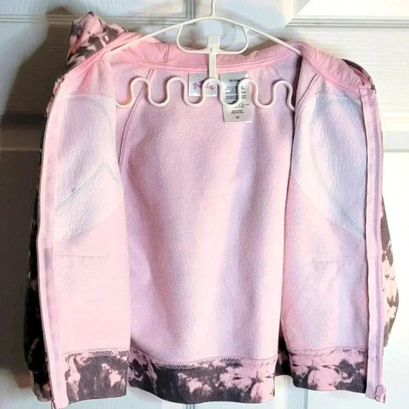 DISNEY PRINCESS Pink Tie Dye Zip-Up Hoodie with pockets. 4T - Picture 7 of 10